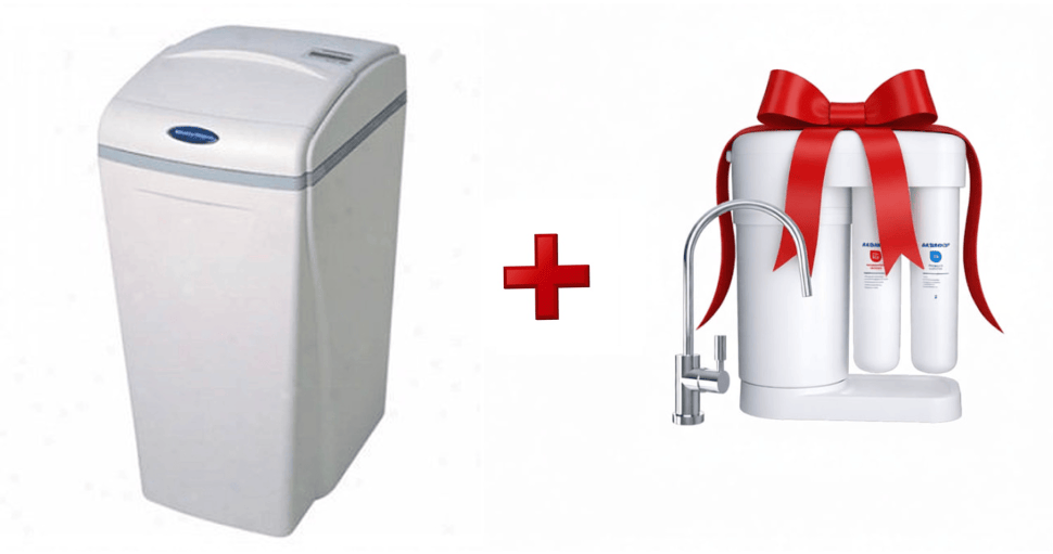 Фильтр для умягчения воды Аквафор WS800-K/0.35 + подарок Морион DWM-101SN